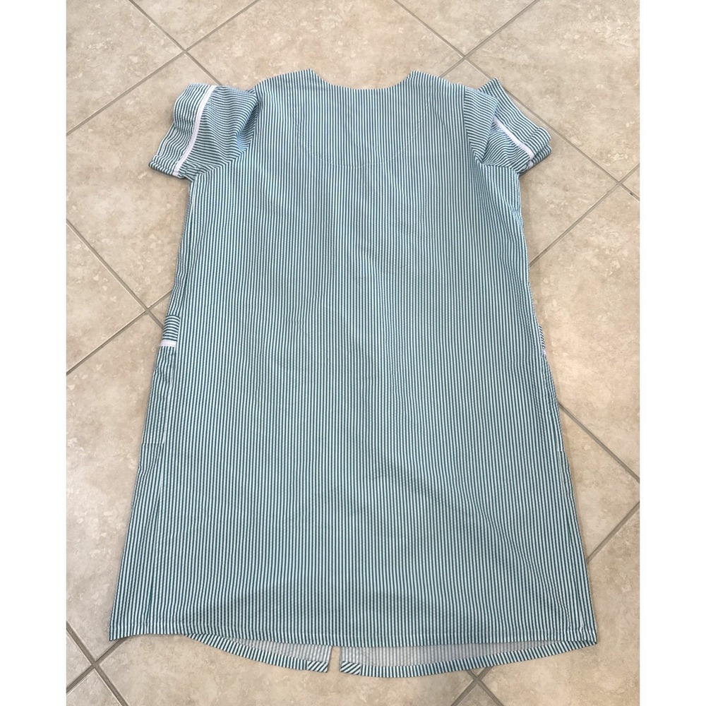 NWOT Anthony Richards Green Striped House Dress Housecoat Nightgown Mumu Sz 1X - Picture 5 of 7